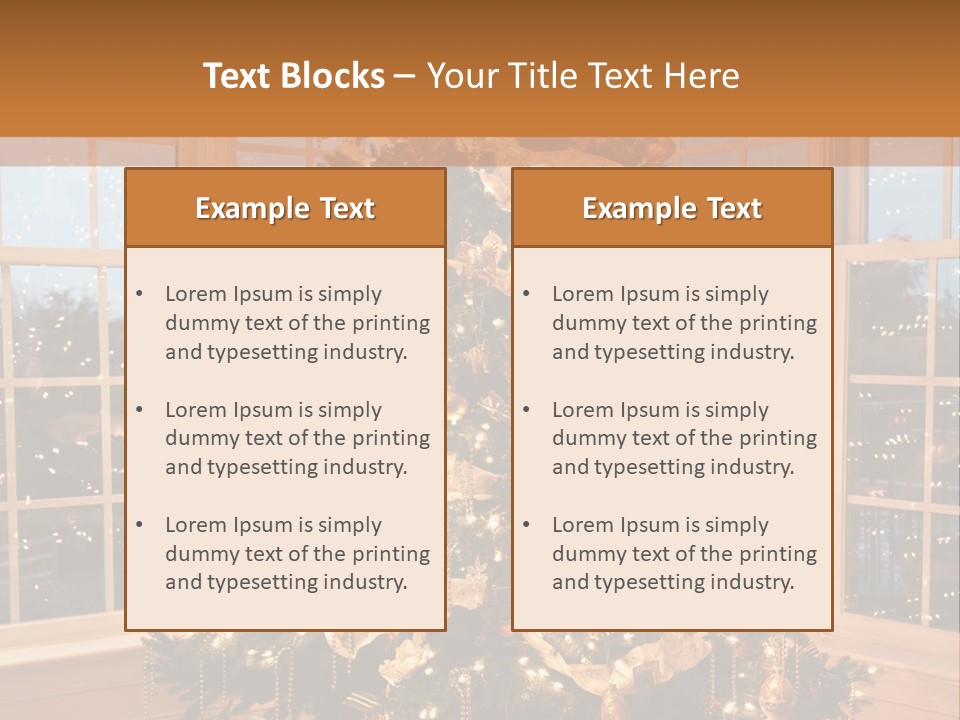 Illuminated Home Christmas PowerPoint Template