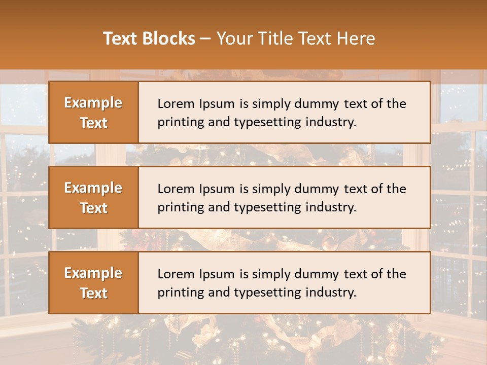 Illuminated Home Christmas PowerPoint Template