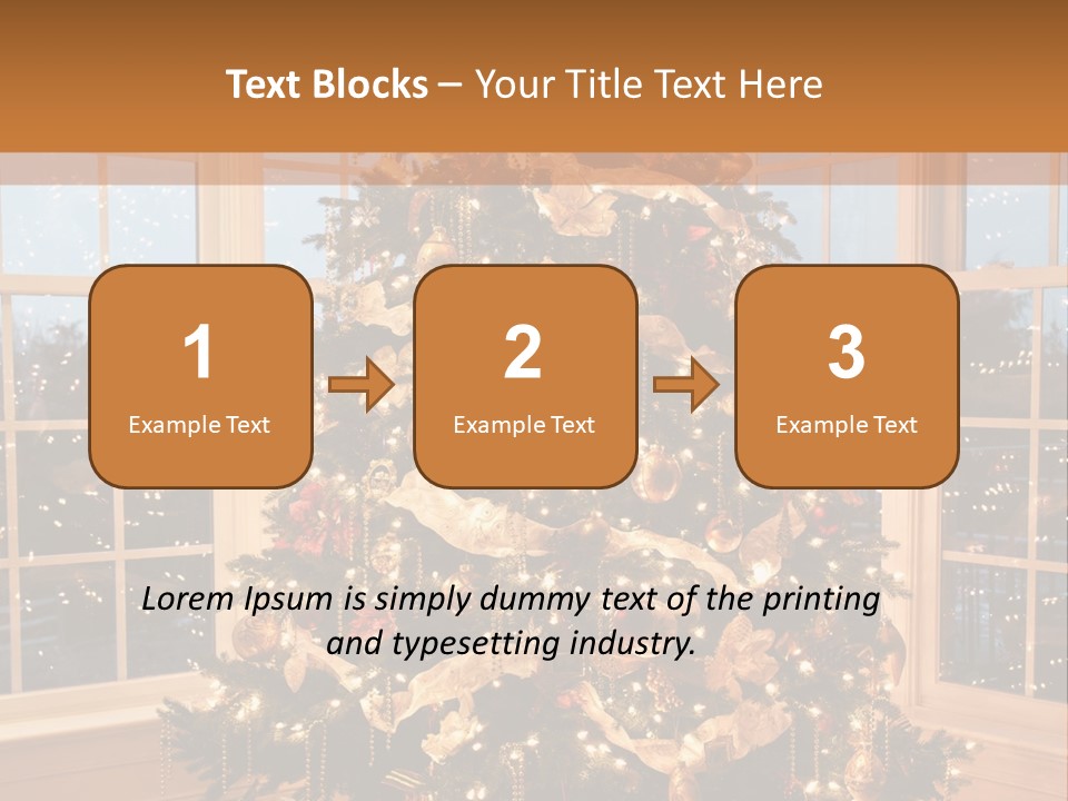 Illuminated Home Christmas PowerPoint Template