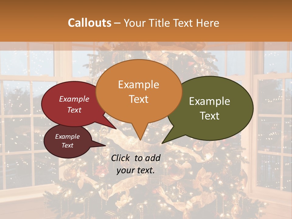 Illuminated Home Christmas PowerPoint Template
