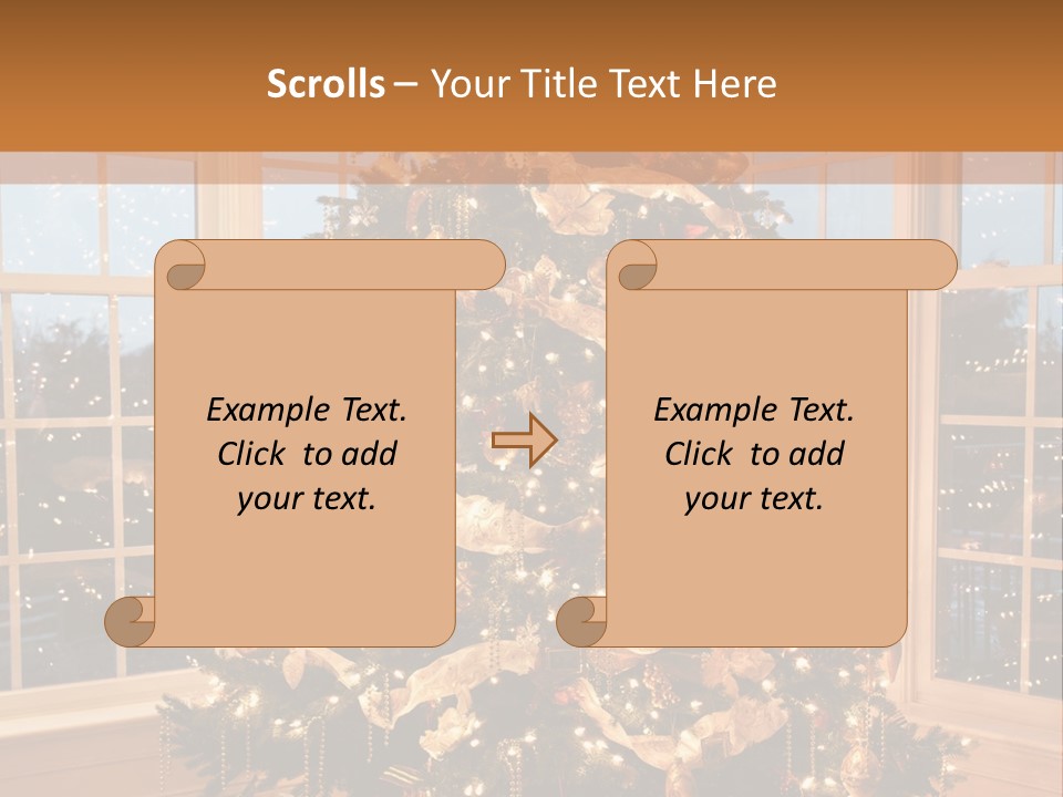 Illuminated Home Christmas PowerPoint Template