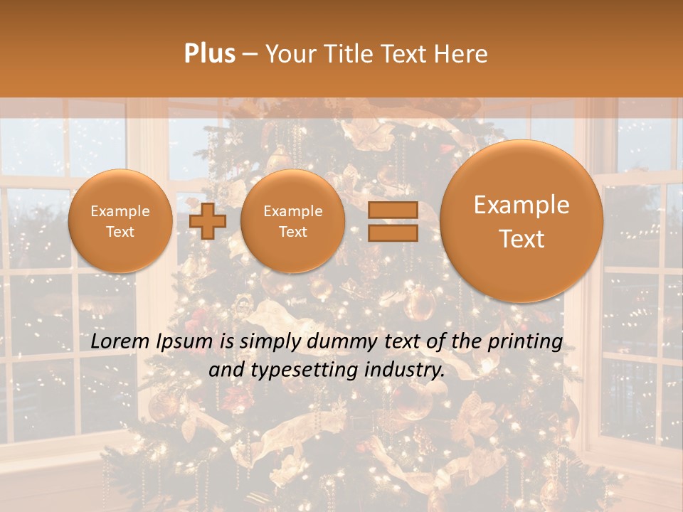 Illuminated Home Christmas PowerPoint Template