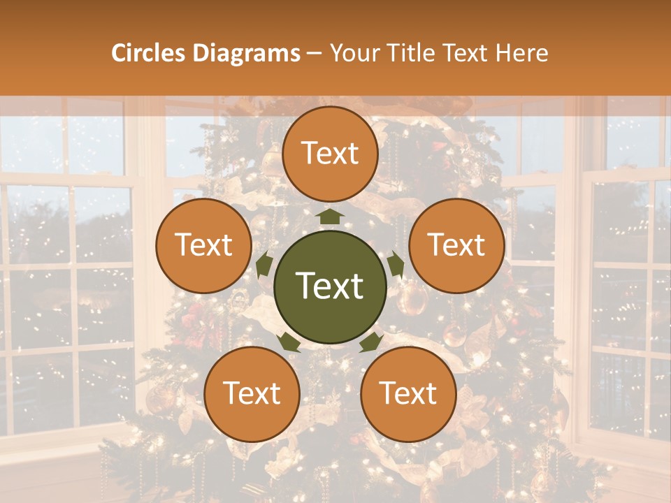 Illuminated Home Christmas PowerPoint Template