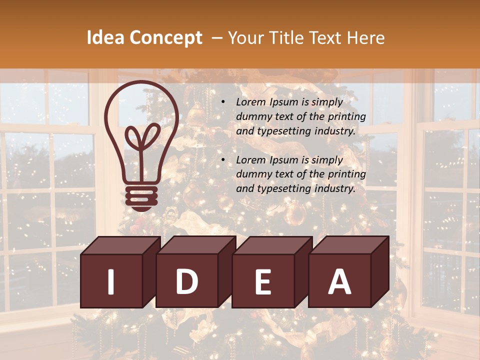 Illuminated Home Christmas PowerPoint Template