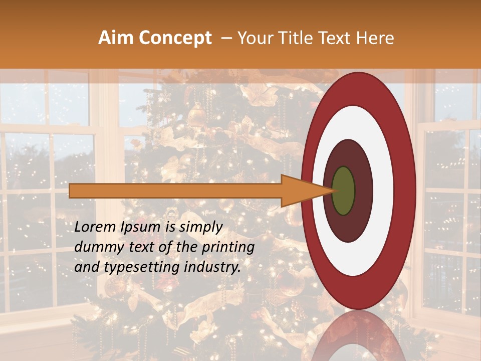 Illuminated Home Christmas PowerPoint Template