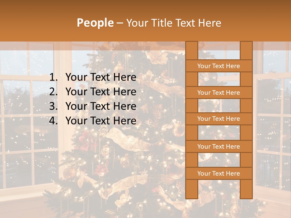 Illuminated Home Christmas PowerPoint Template