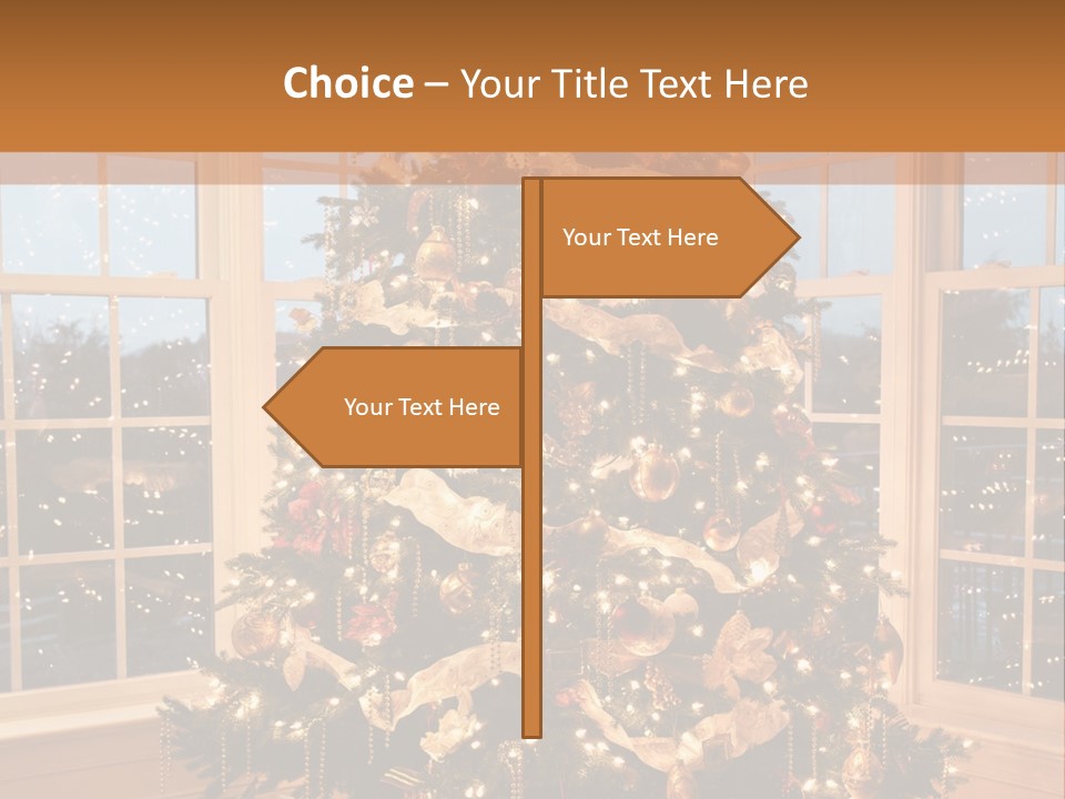 Illuminated Home Christmas PowerPoint Template