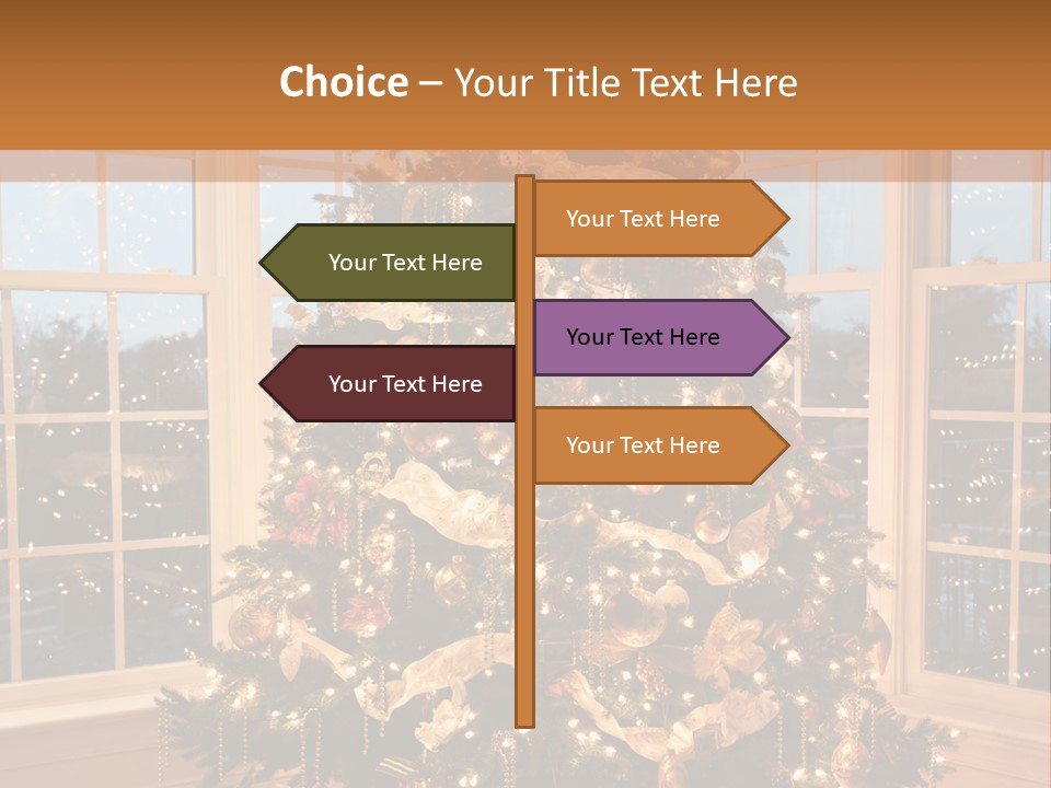 Illuminated Home Christmas PowerPoint Template