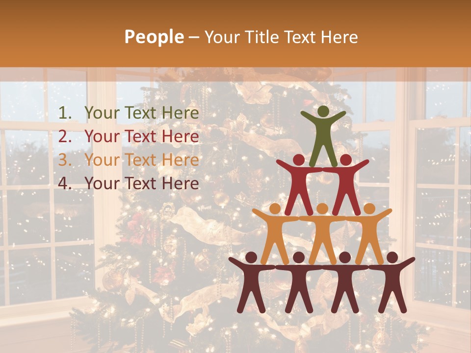 Illuminated Home Christmas PowerPoint Template