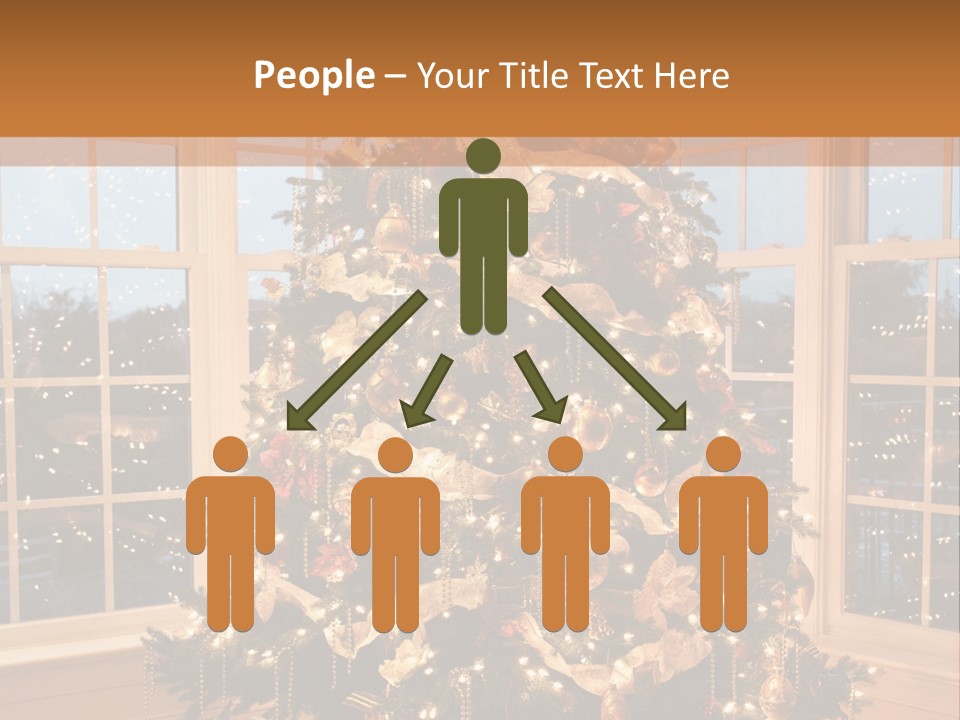 Illuminated Home Christmas PowerPoint Template