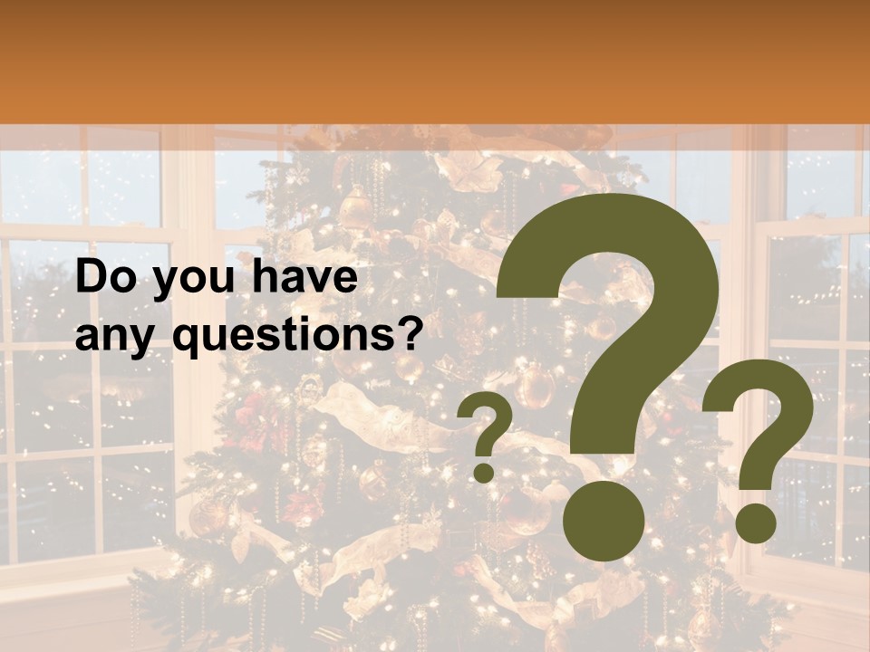 Illuminated Home Christmas PowerPoint Template