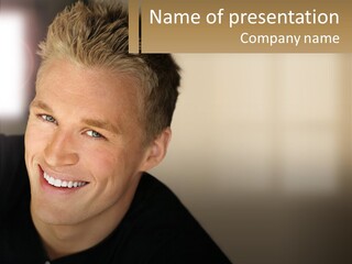 Smart Handsome Close PowerPoint Template