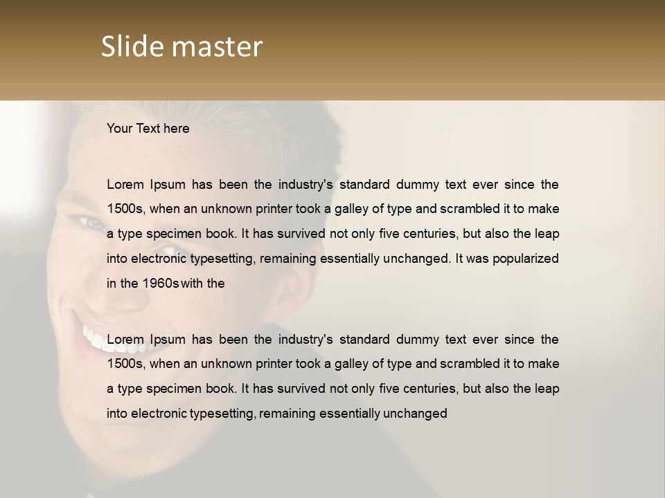 Smart Handsome Close PowerPoint Template