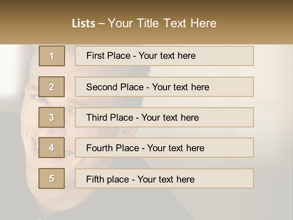 Smart Handsome Close PowerPoint Template