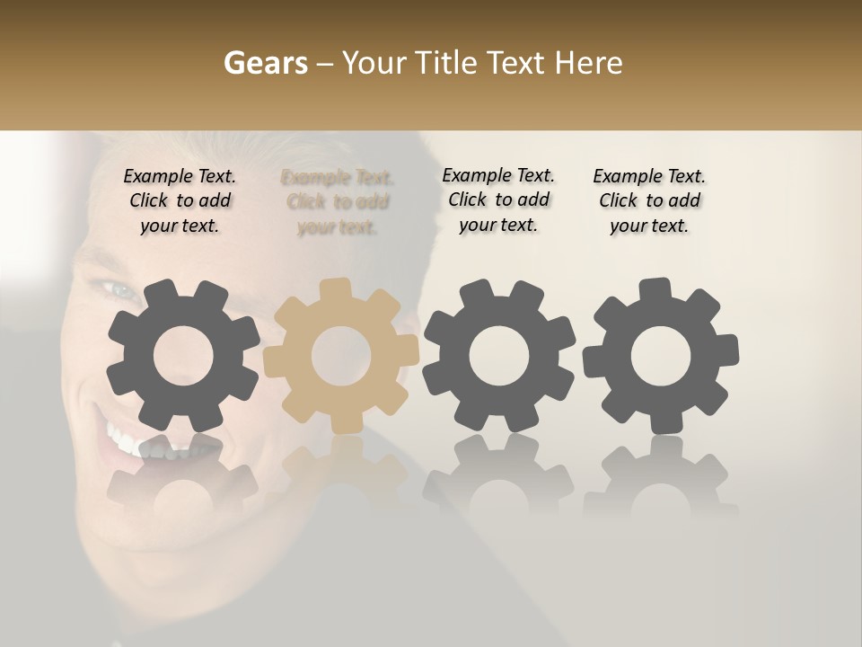 Smart Handsome Close PowerPoint Template