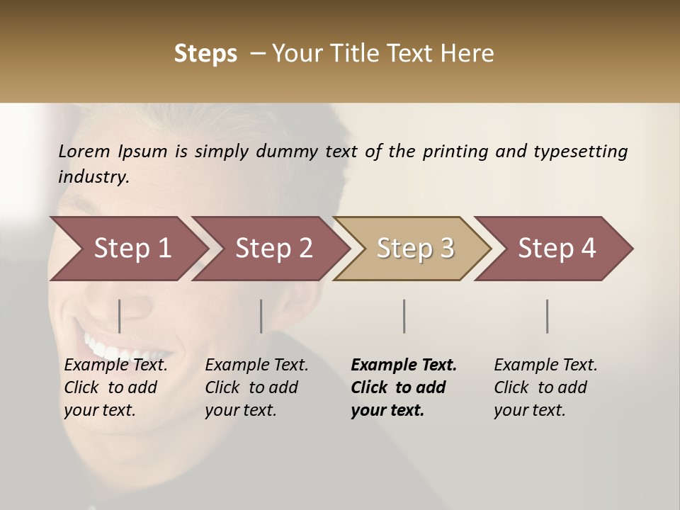 Smart Handsome Close PowerPoint Template
