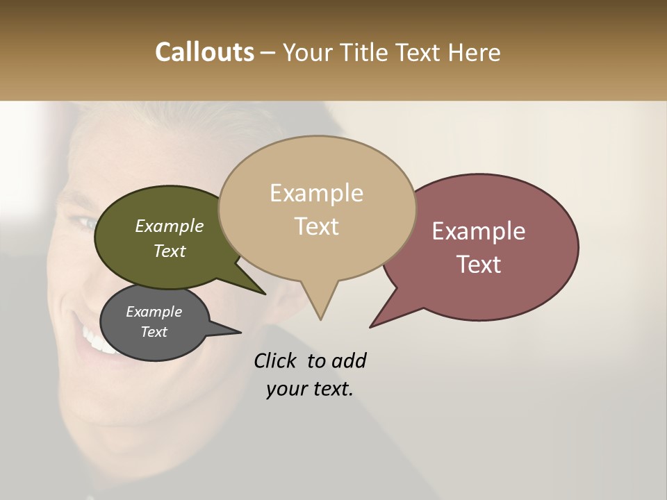 Smart Handsome Close PowerPoint Template