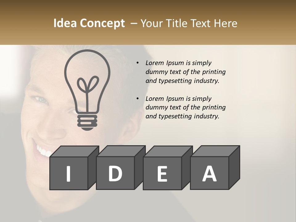 Smart Handsome Close PowerPoint Template