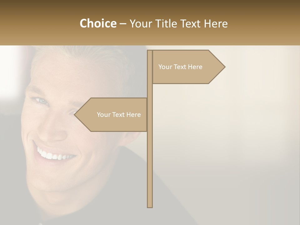 Smart Handsome Close PowerPoint Template