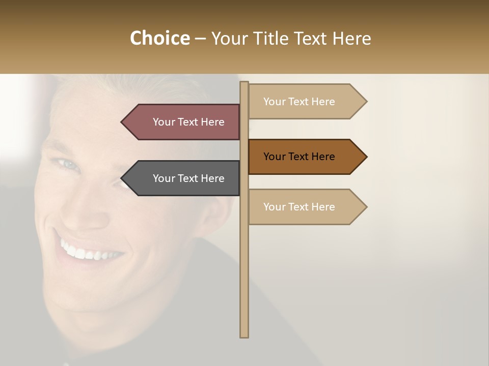Smart Handsome Close PowerPoint Template