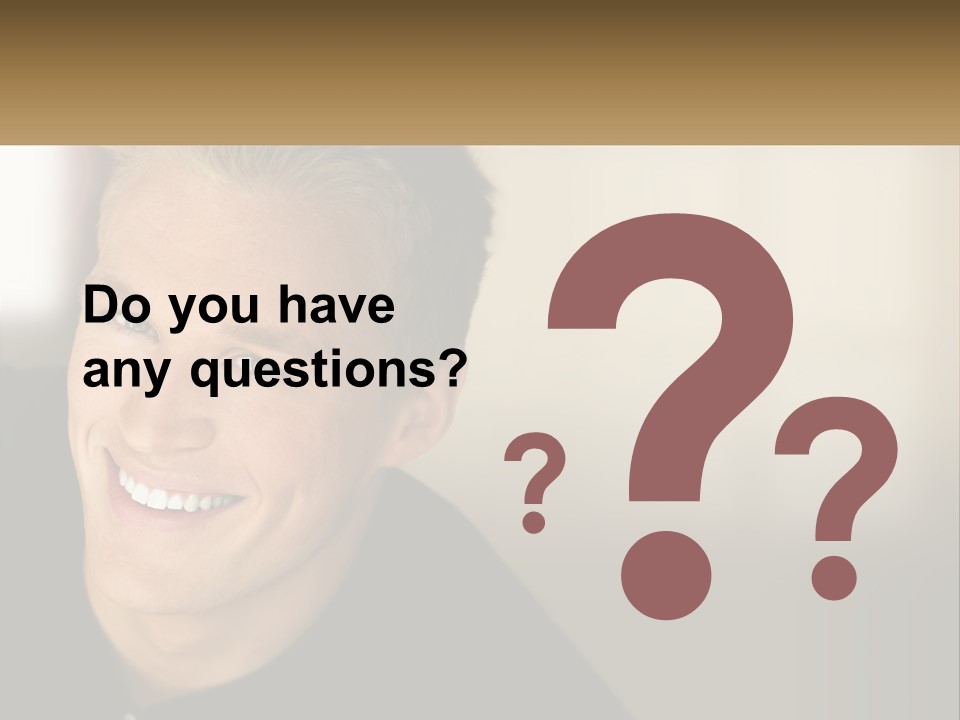 Smart Handsome Close PowerPoint Template