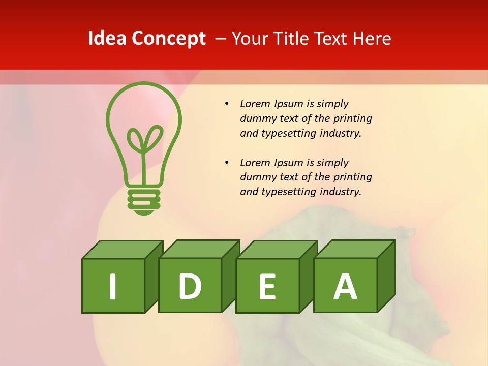 Freshness Isolated Paprika PowerPoint Template