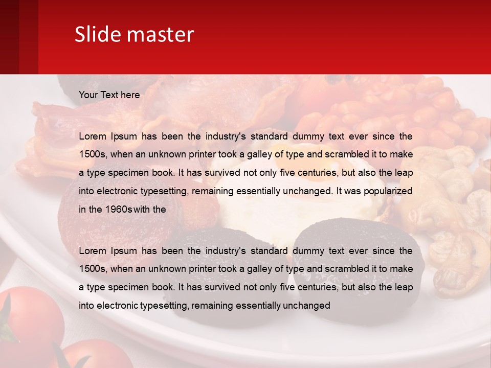 Eat Bacon Sausage PowerPoint Template