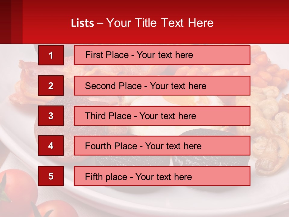 Eat Bacon Sausage PowerPoint Template
