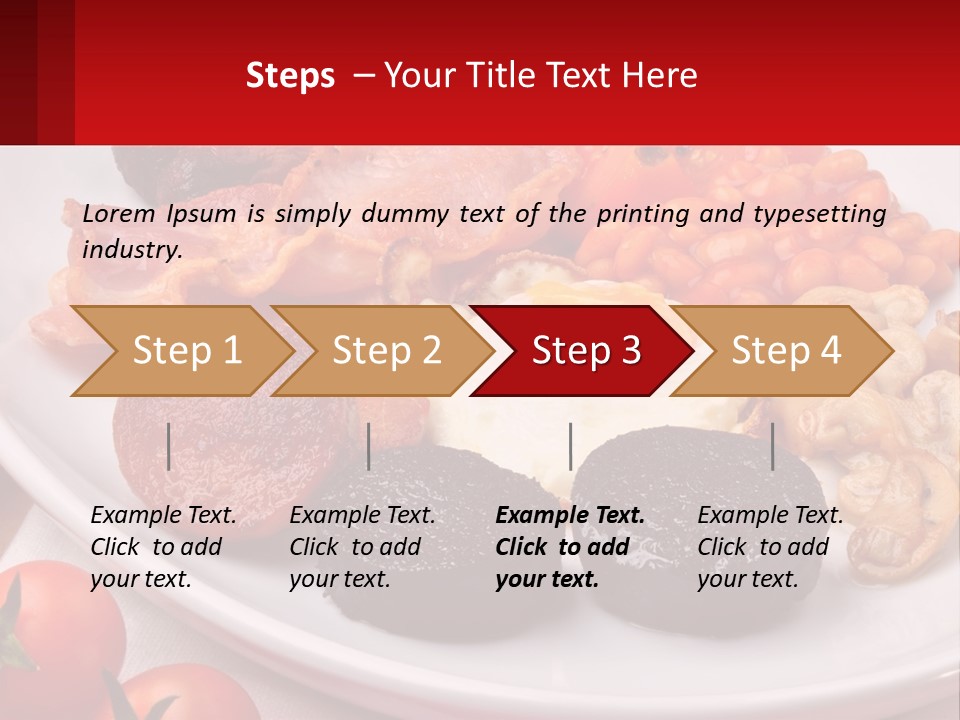 Eat Bacon Sausage PowerPoint Template