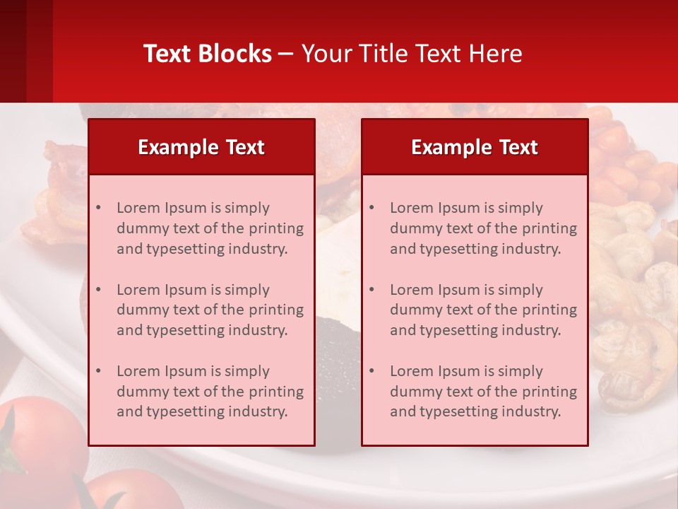 Eat Bacon Sausage PowerPoint Template