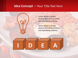 Eat Bacon Sausage PowerPoint Template
