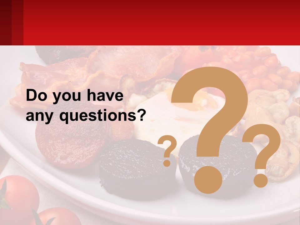 Eat Bacon Sausage PowerPoint Template