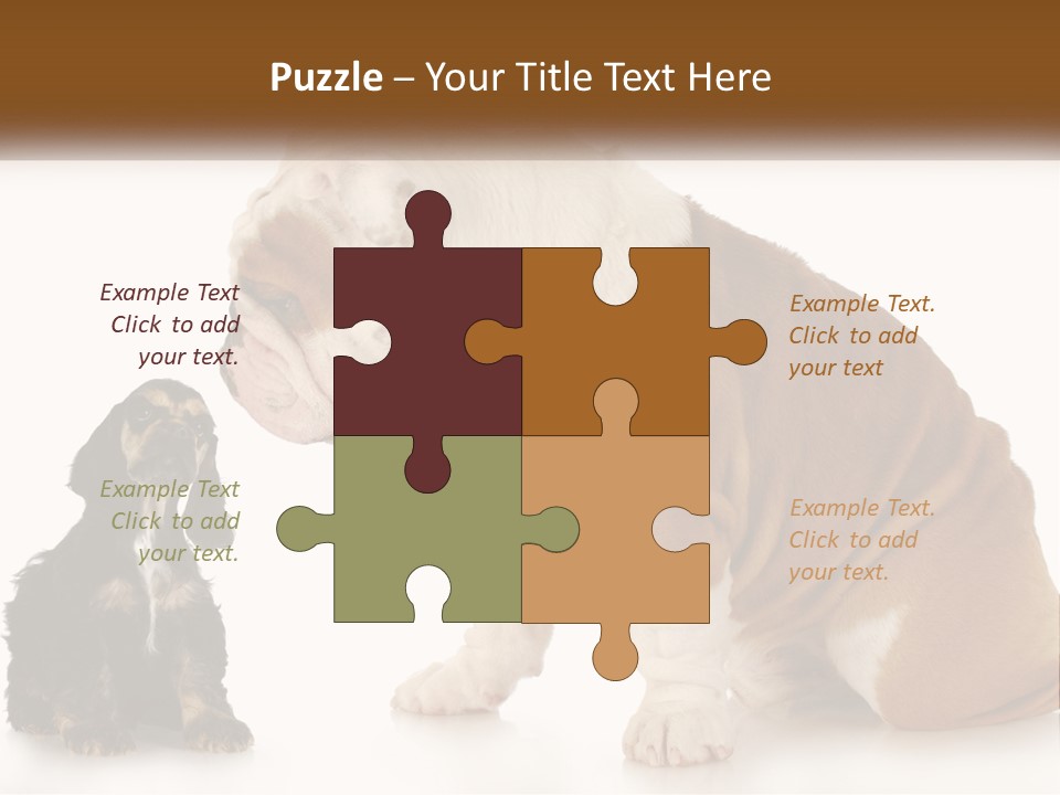 Face English Puppy PowerPoint Template
