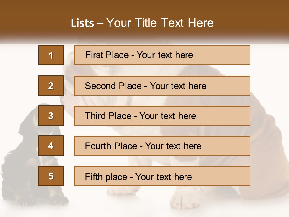 Face English Puppy PowerPoint Template