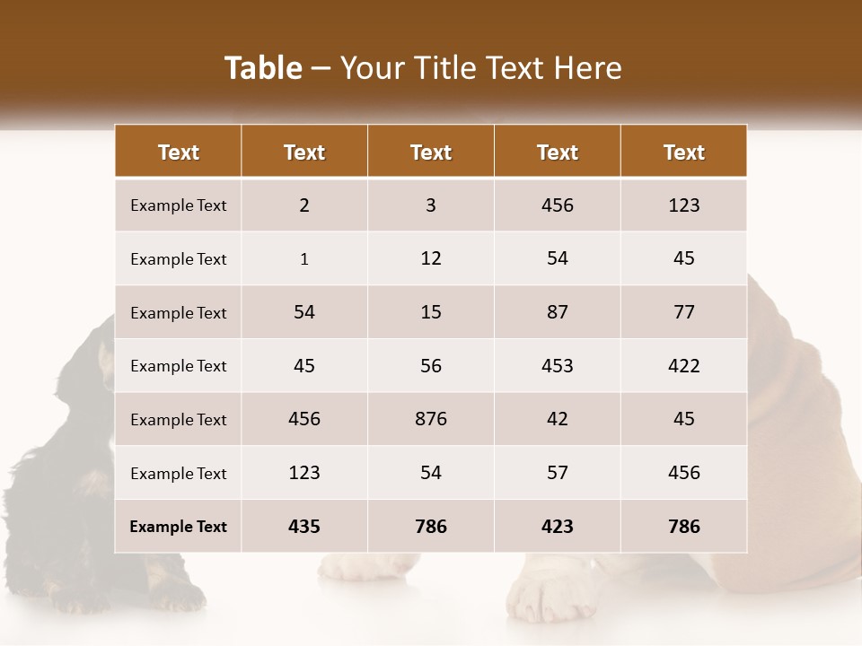 Face English Puppy PowerPoint Template