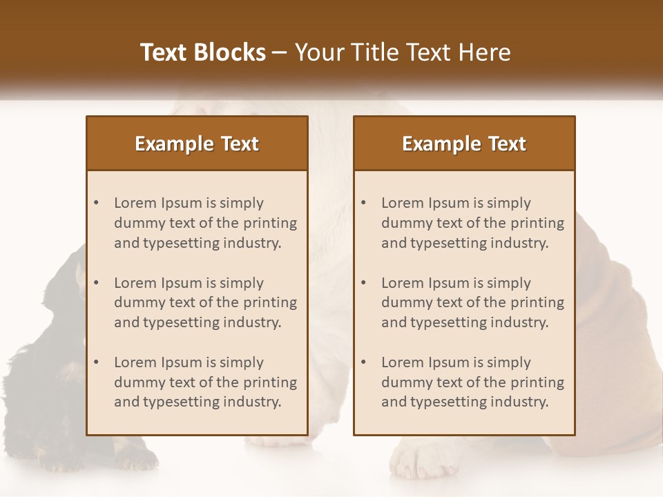 Face English Puppy PowerPoint Template