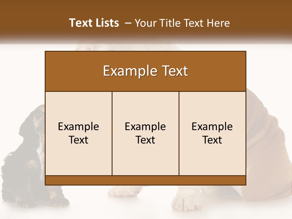 Face English Puppy PowerPoint Template