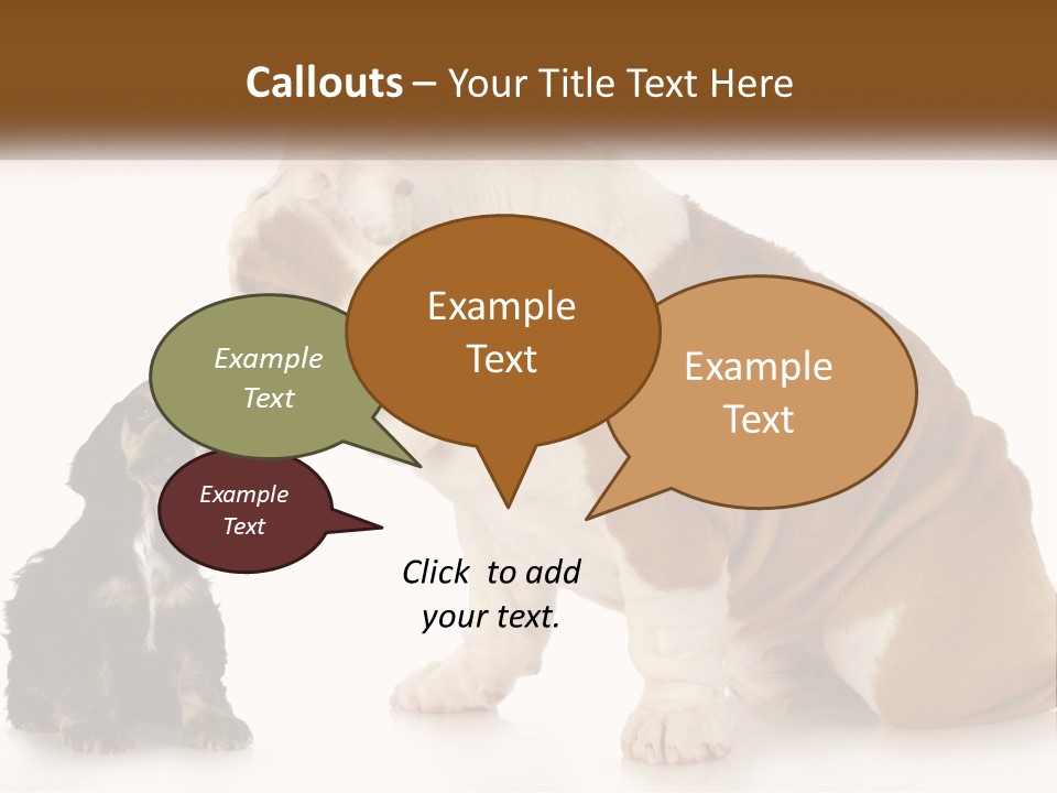 Face English Puppy PowerPoint Template