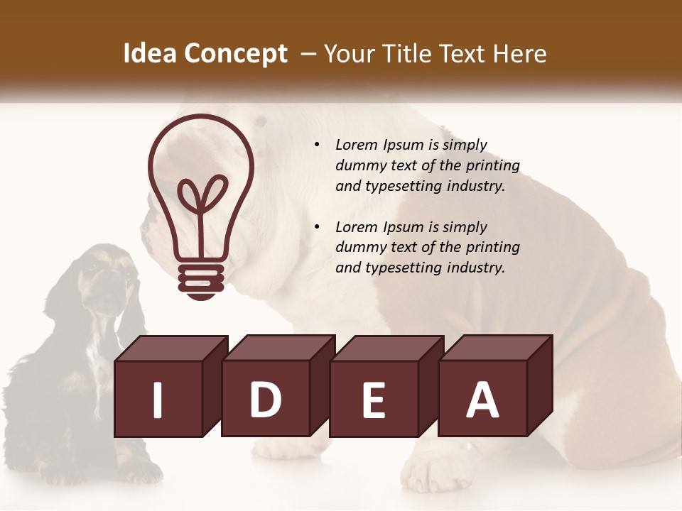 Face English Puppy PowerPoint Template