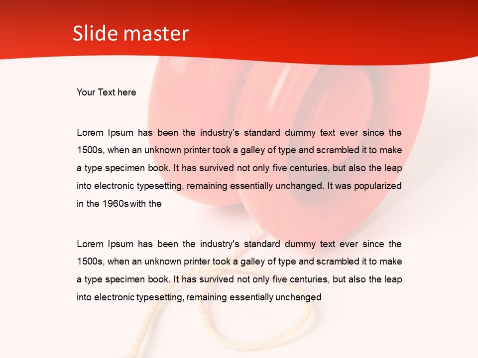 Windup Cutout Spool PowerPoint Template