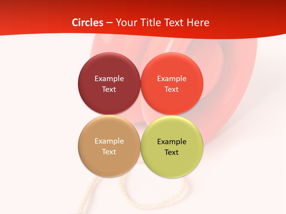 Windup Cutout Spool PowerPoint Template