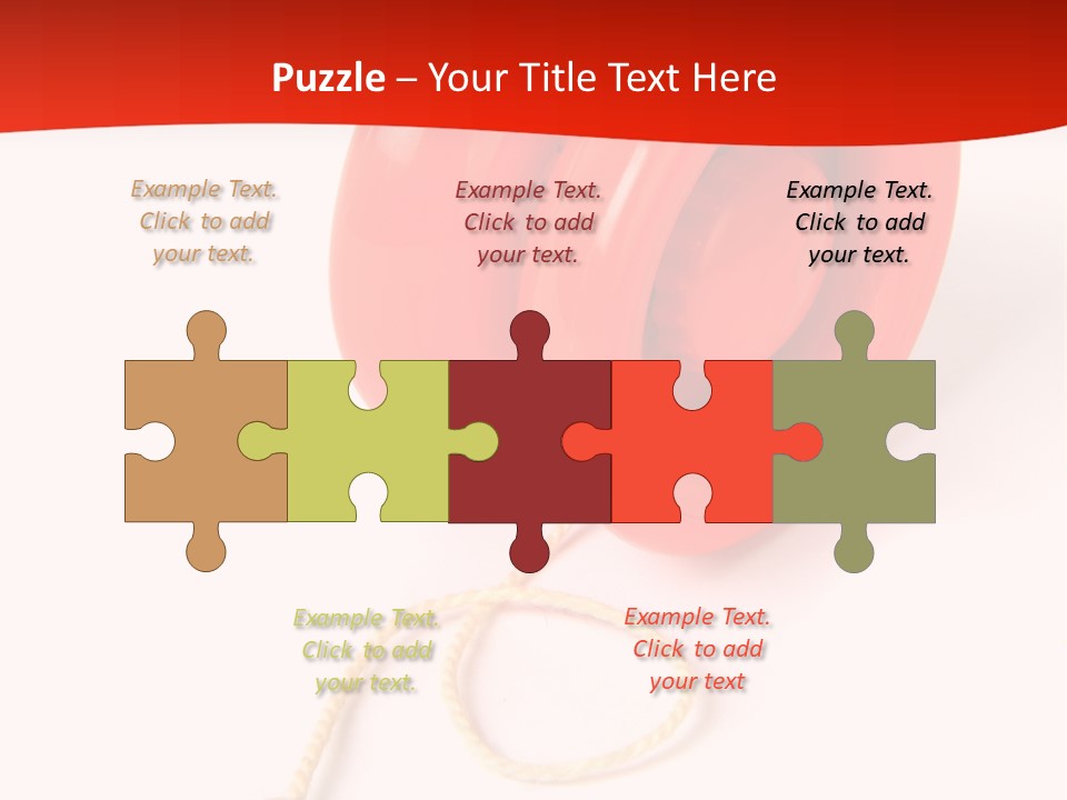 Windup Cutout Spool PowerPoint Template