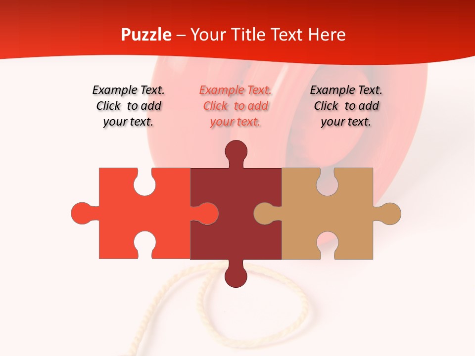 Windup Cutout Spool PowerPoint Template