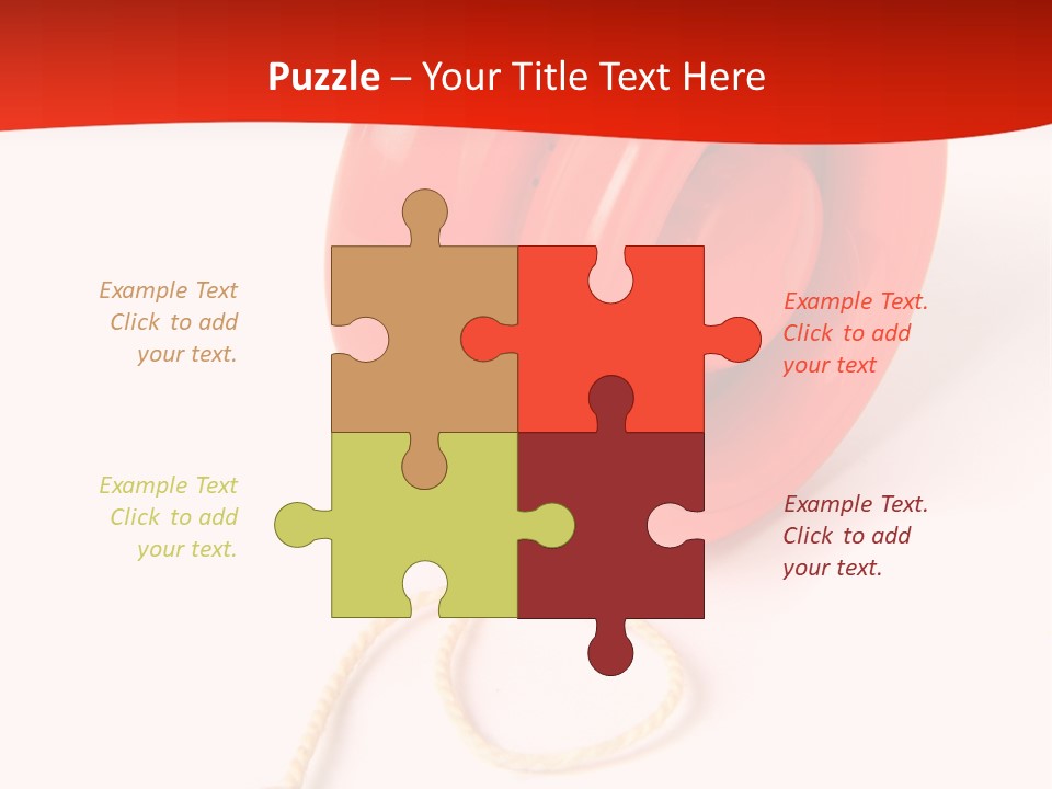 Windup Cutout Spool PowerPoint Template