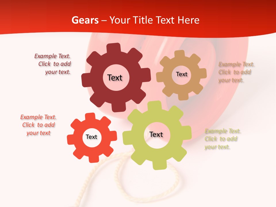 Windup Cutout Spool PowerPoint Template