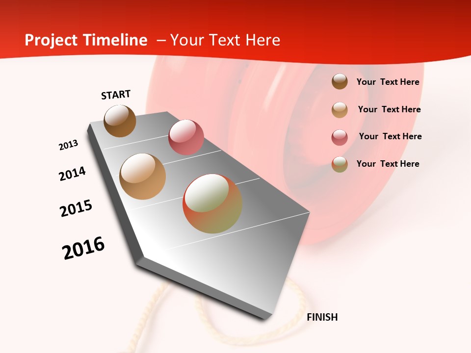 Windup Cutout Spool PowerPoint Template