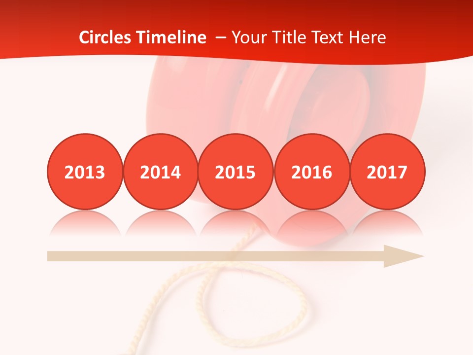 Windup Cutout Spool PowerPoint Template