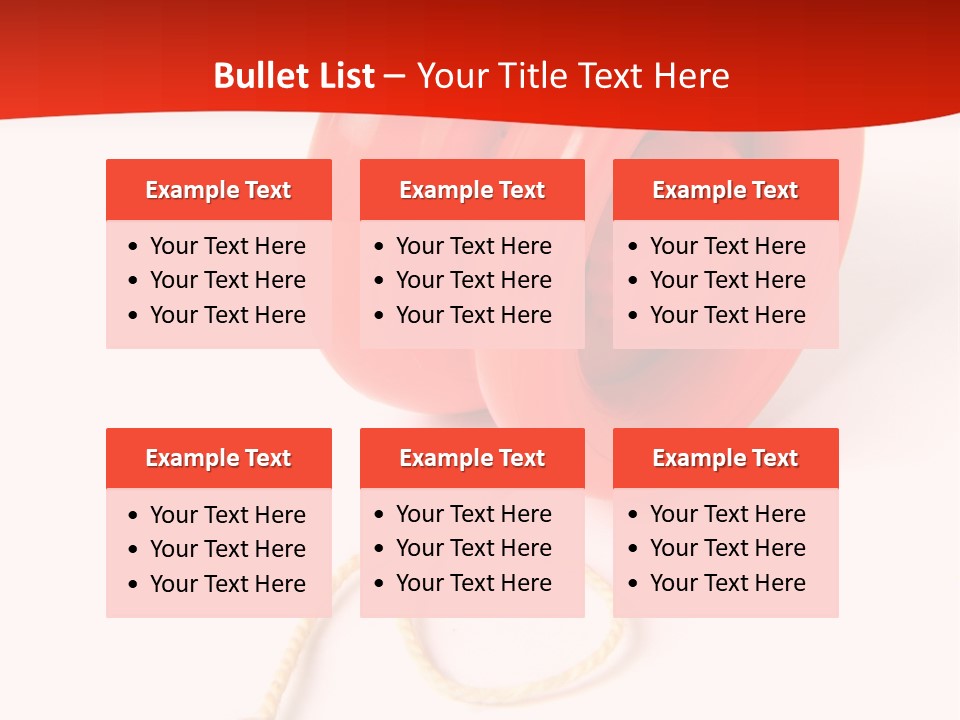 Windup Cutout Spool PowerPoint Template