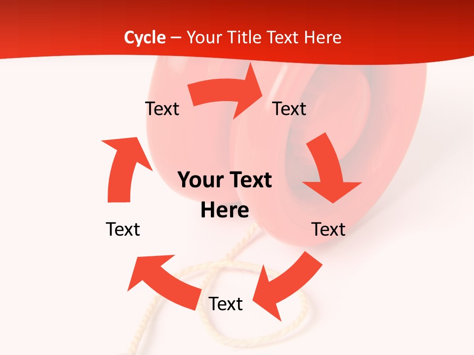 Windup Cutout Spool PowerPoint Template