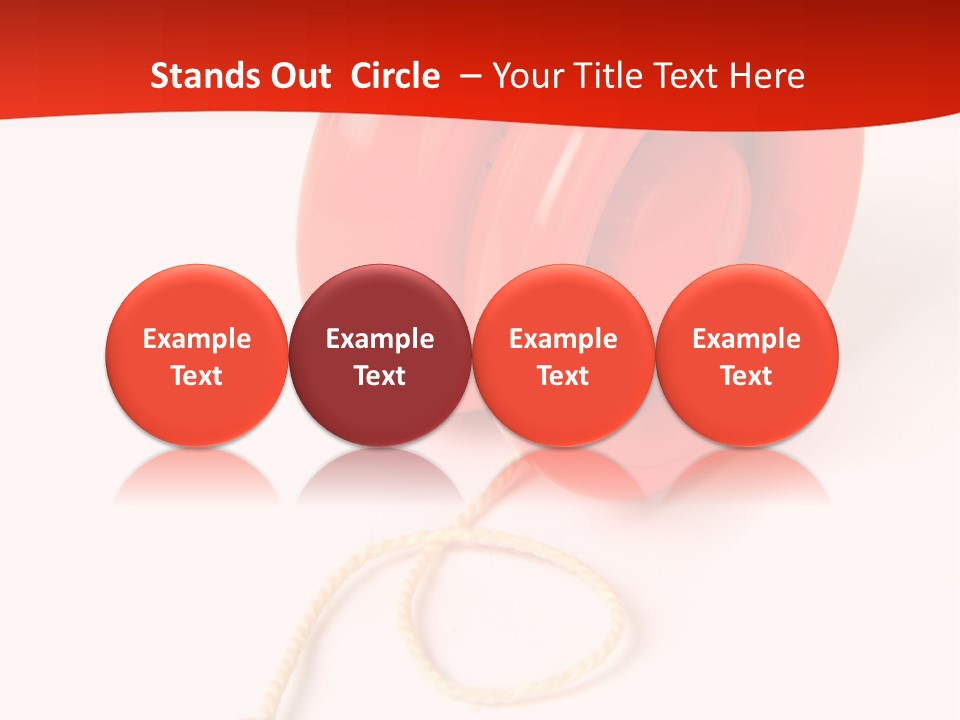 Windup Cutout Spool PowerPoint Template